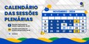 Confira o calendário das sessões do mês de novembro