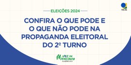 A imagem é um cartaz informativo sobre as eleições de 2024. No topo, está escrito "ELEIÇÕES 2024...