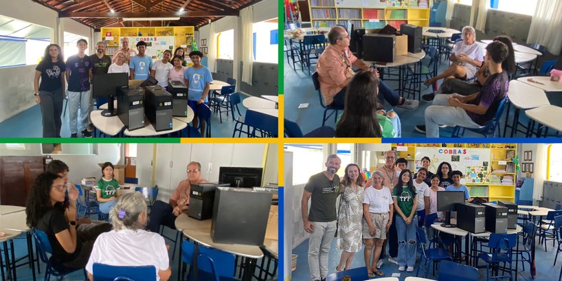 A Escola Educandário de Luz, do Projeto Amar, foi contemplada com a doação de 3 computadores com...